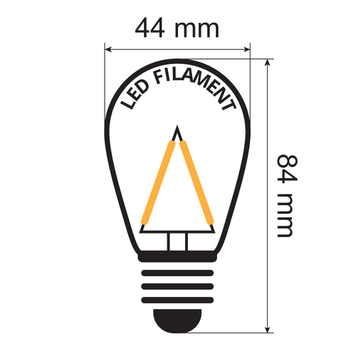 Guirlande met filament lampjes